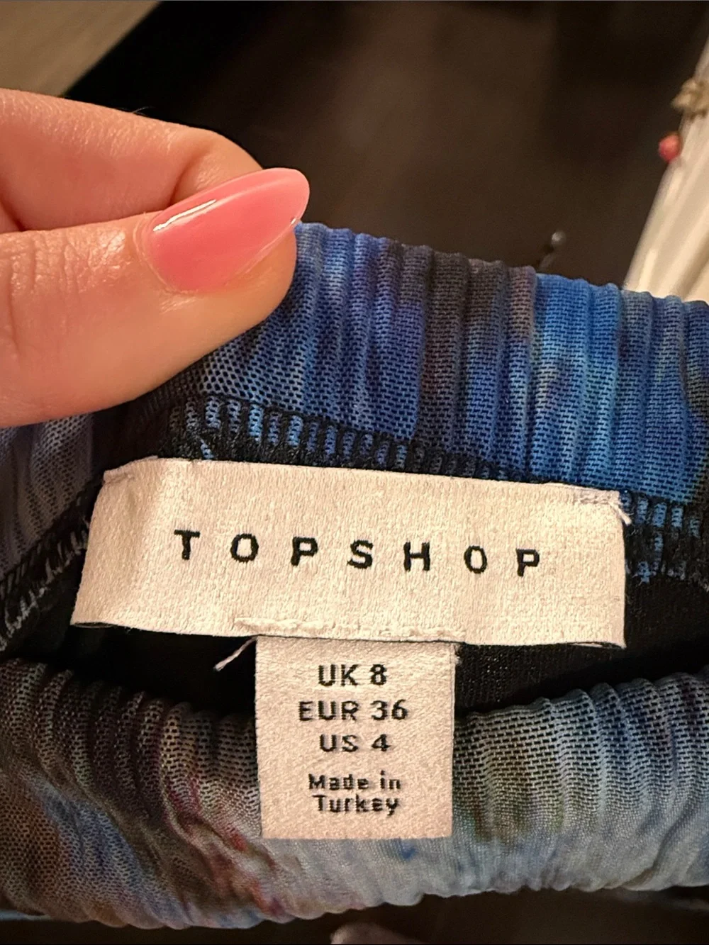 Topshop Blue and Black Abstract Wall Tapestry
